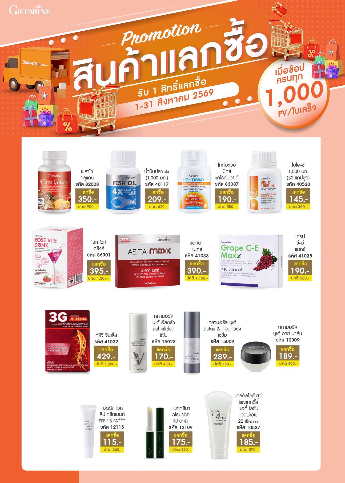 สิทธิ์แลกซื้อ 1,000 พีวี