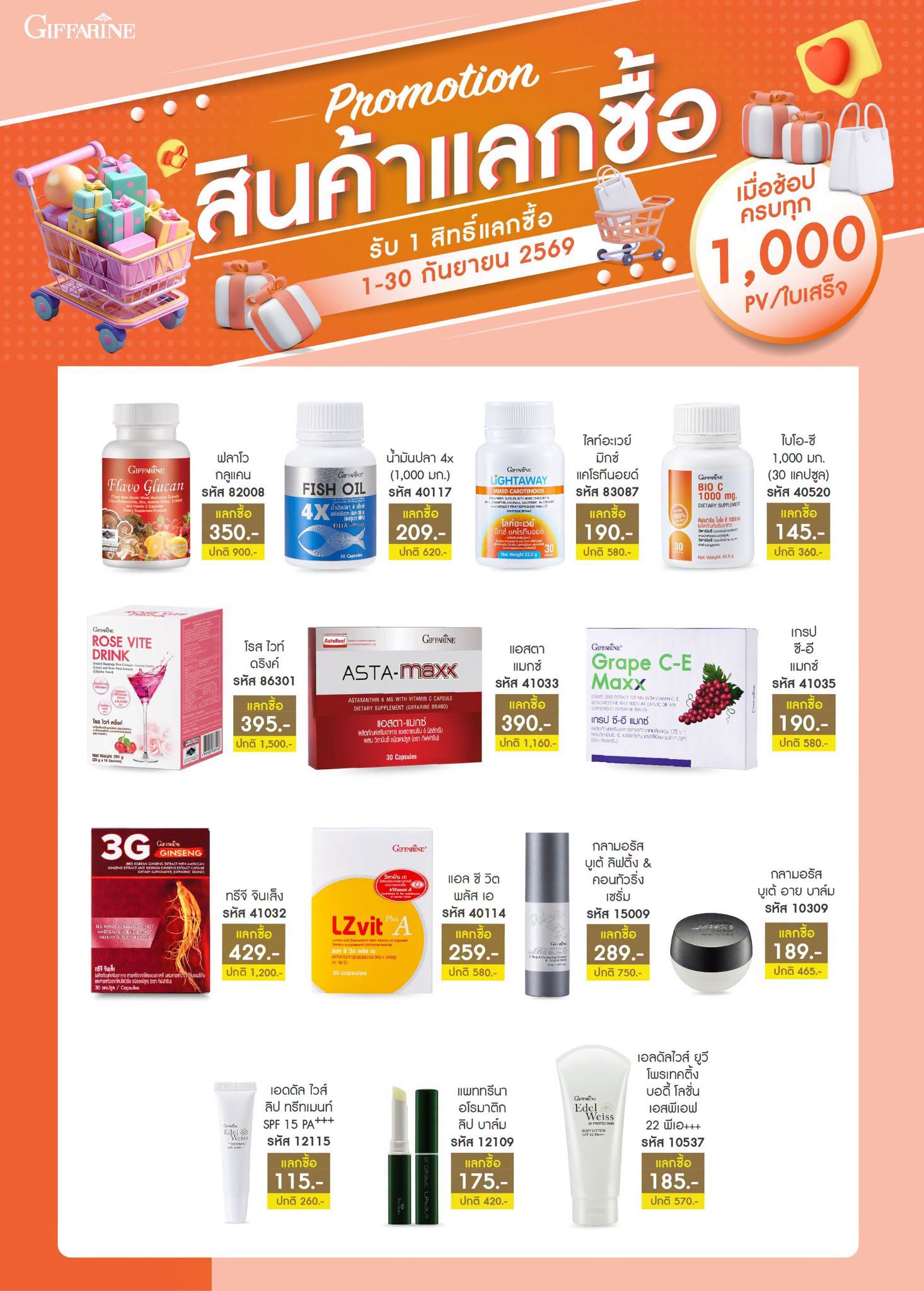สิทธิ์แลกซื้อ 1,000 พีวี